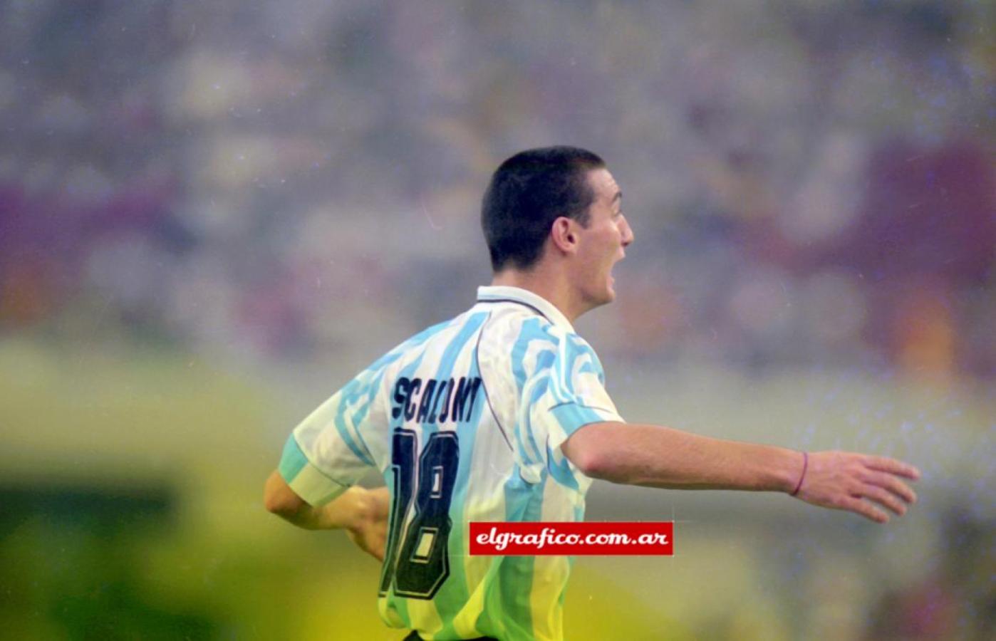 Imagen 1997: Scaloni grita su gol a Brasil con alma y vida
