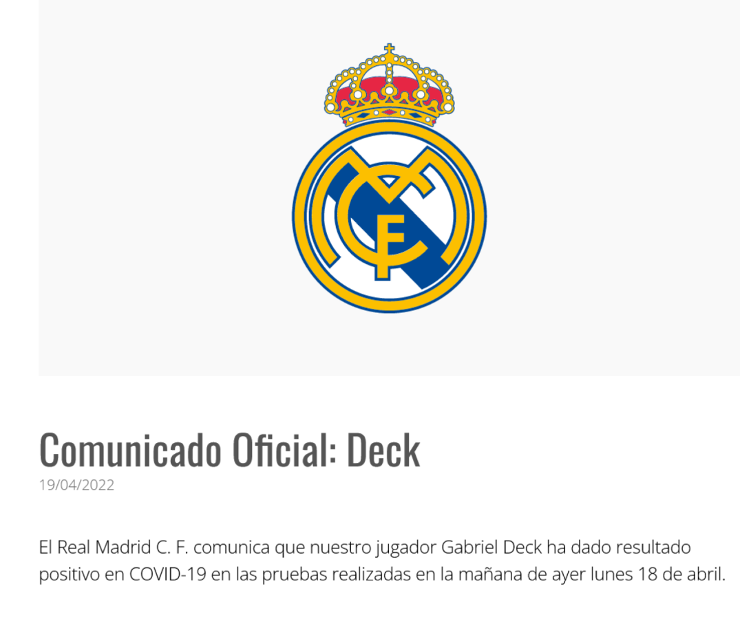 Imagen El comunicado de Real Madrid.