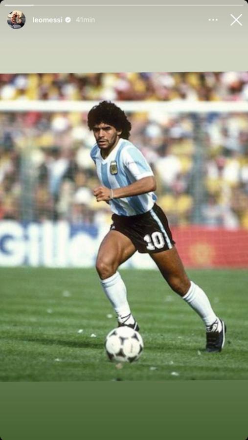 Imagen Así recordó Messi a Maradona.