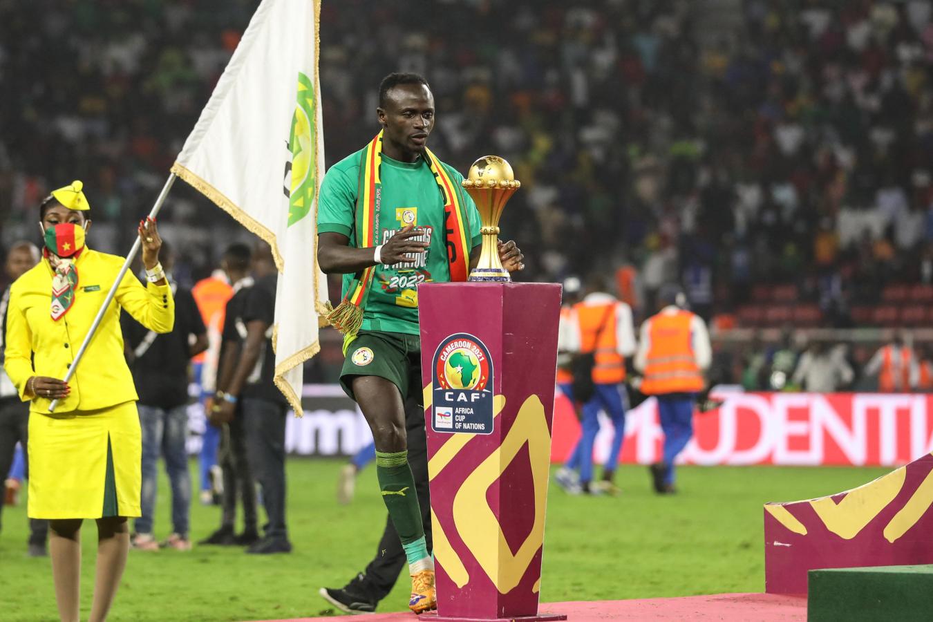 Imagen Histórica consagración de Senegal en la Copa Africana de Naciones de la mano de Sadio Mané (Ayman Aref / NurPhoto / NurPhoto via AFP)
