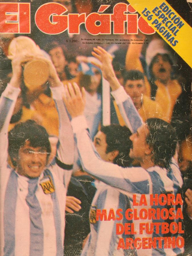 Imagen Tapa de El Gráfico, de Argentina campeón del mundo.