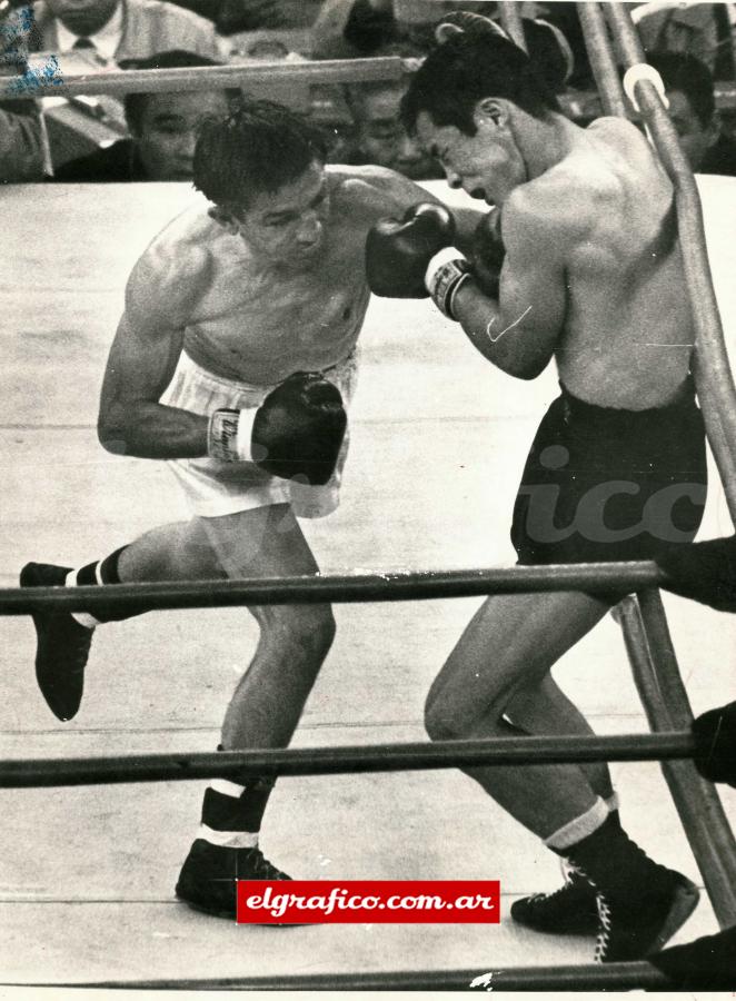 Imagen Accavallo castiga a Takayama con un violento zurdazo a la mandíbula. Dos jurados lo vieron ganador con amplitud (73-69 y 74-66) y el tercero, el nipón Toyama, lo vio perder (70-71).