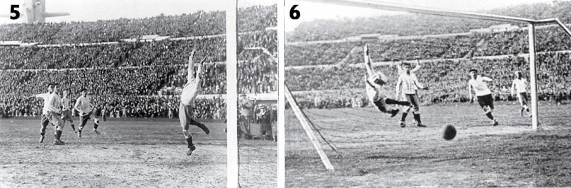 Imagen 5: Iriarte la clava desde 30 metros (3-2). 6: Castro cierra la cuenta (4-2).