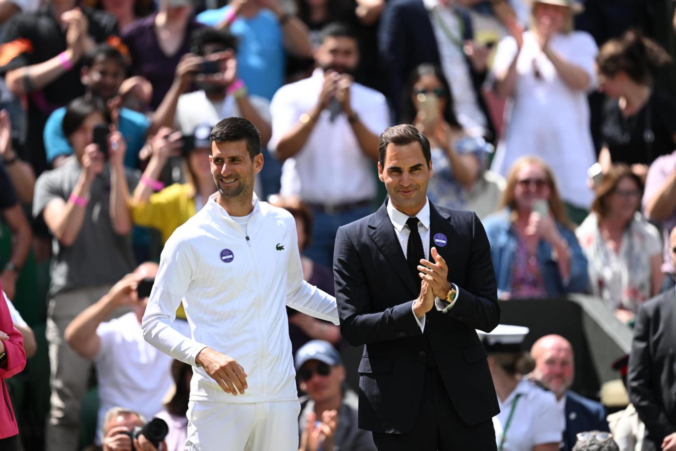 Imagen Novak Djokovic y Roger Federer