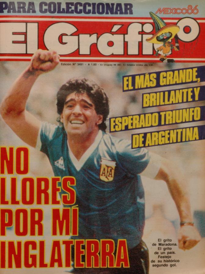 Imagen La obra máxima de Maradona. Gol a Inglaterra en México '86. "La definición va más allá de lo humano, parecía que llevaba la pelota atada en el botín". Es cierto, la llevaba... 