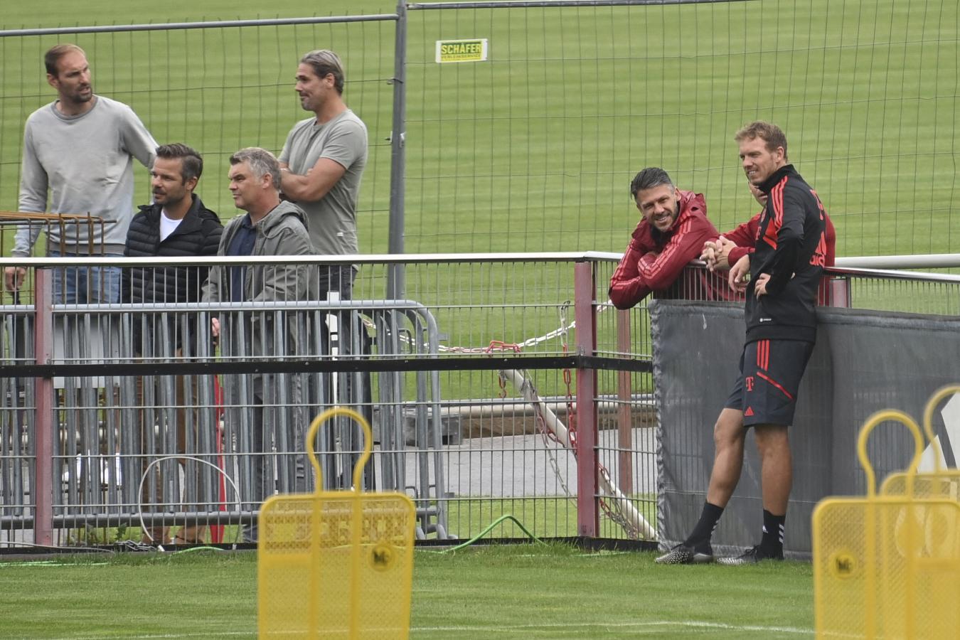 Imagen Nagelsmann y Demichelis en el entrenamiento del Bayern. Foto Frank Hoermann / SVEN SIMON / SVEN SIMON / dpa Picture-Alliance via AFP.
