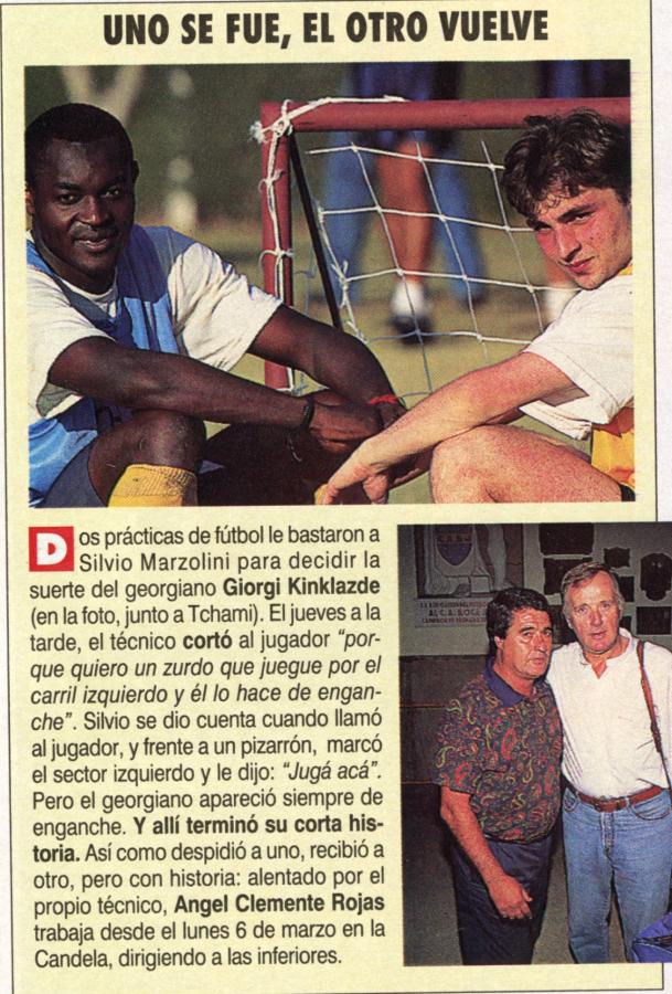 Imagen La razón de la salida de Georgi Kinkladze de Boca. El Gráfico (7 de marzo de 1995).