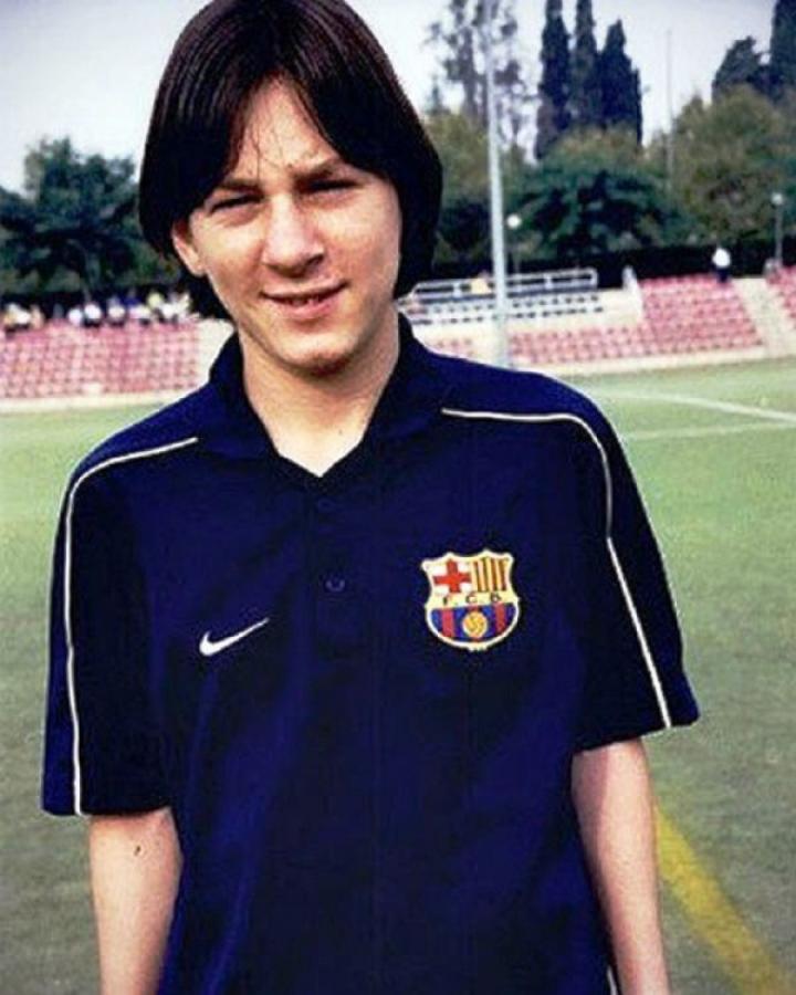 Imagen Lionel Messi recién llegado a La Masia en Barcelona.