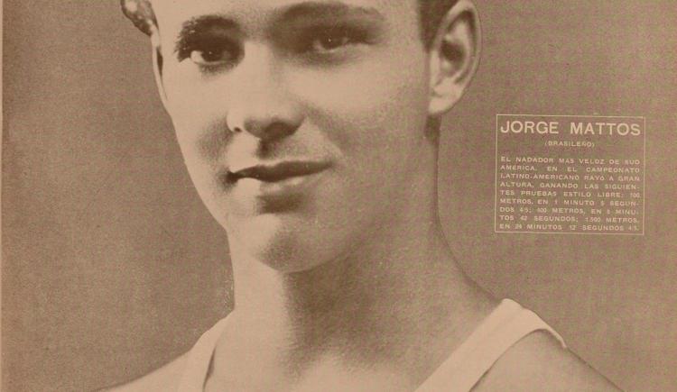 Imagen de 9 de Diciembre de 1922, el nadador brasileño Jorge Mattos