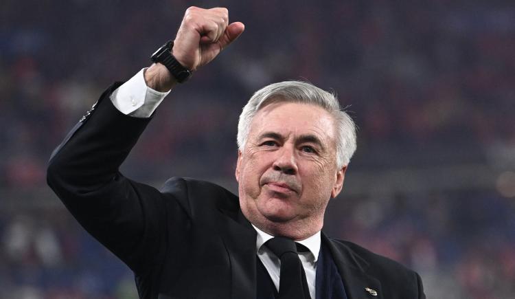 Imagen de Ancelotti, nuevamente en la cima europea