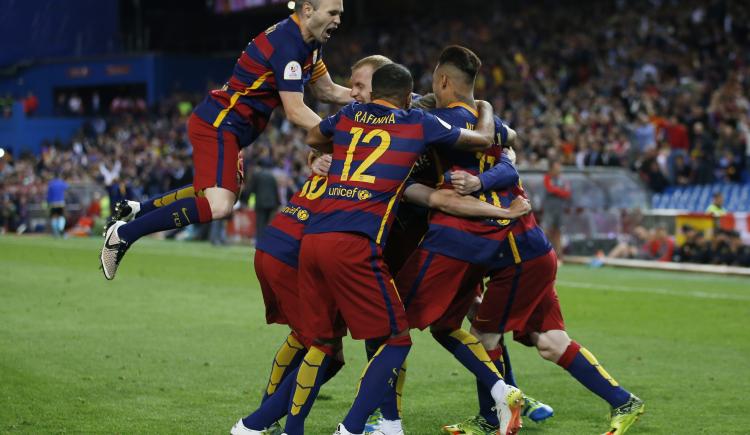 Imagen de Dos pases geniales de Messi le dieron la Copa del Rey al Barcelona