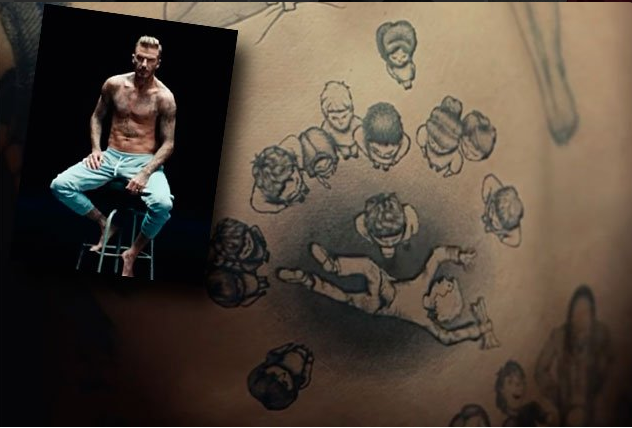 Imagen de Los tatuajes de David Beckham cobraron vida