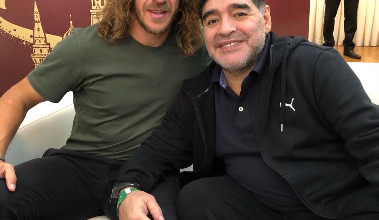 Imagen de Puyol se encontró con Maradona