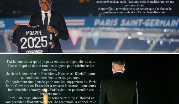 Imagen de Mbappé, el hincha número 1 de Real Madrid en la Champions