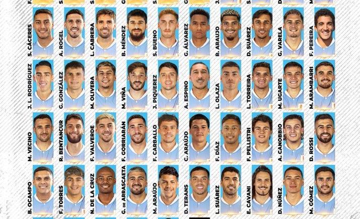 Imagen de Uruguay reservó a 55 jugadores para Qatar 2022
