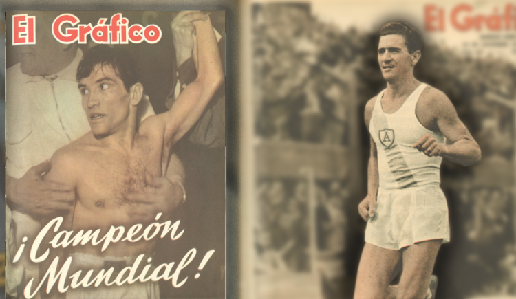 Imagen de 1954. ¡Pascual Pérez campeón mundial!