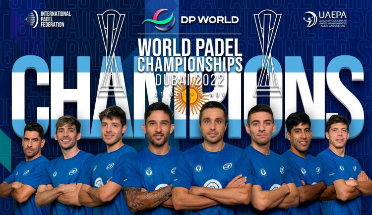 Imagen de Argentina se consagró campeón Mundial de Pádel