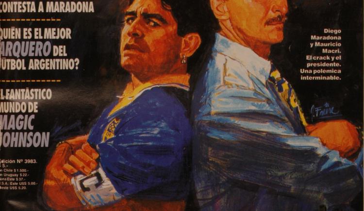 Imagen de 6 de febrero de 1996. ¿Maradona y Macri se odiaban?