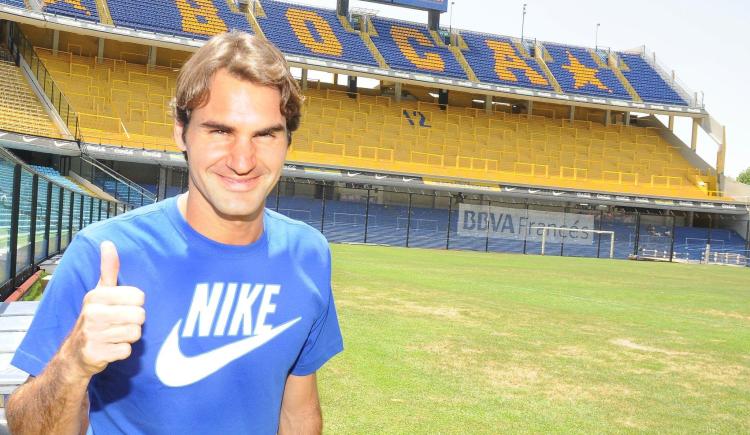 Imagen de Boca recordó el día que Roger Federer visitó la Bombonera