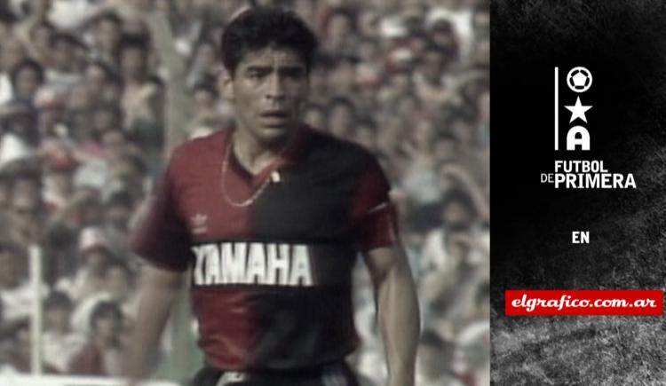 Imagen de 1993. Diego vuelve al fútbol argentino